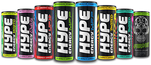 Hype Energy Drinks Lineup